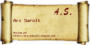 Arz Sarolt névjegykártya